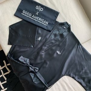 slip x Good American Special Edition Slipsilk Robe